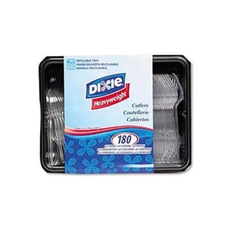 DIXIE FOOD SERVICE Dixie® DXECH0180DX7, Cutlery Combo, Polystyrene, Clear, 180/Box DXECH0180DX7